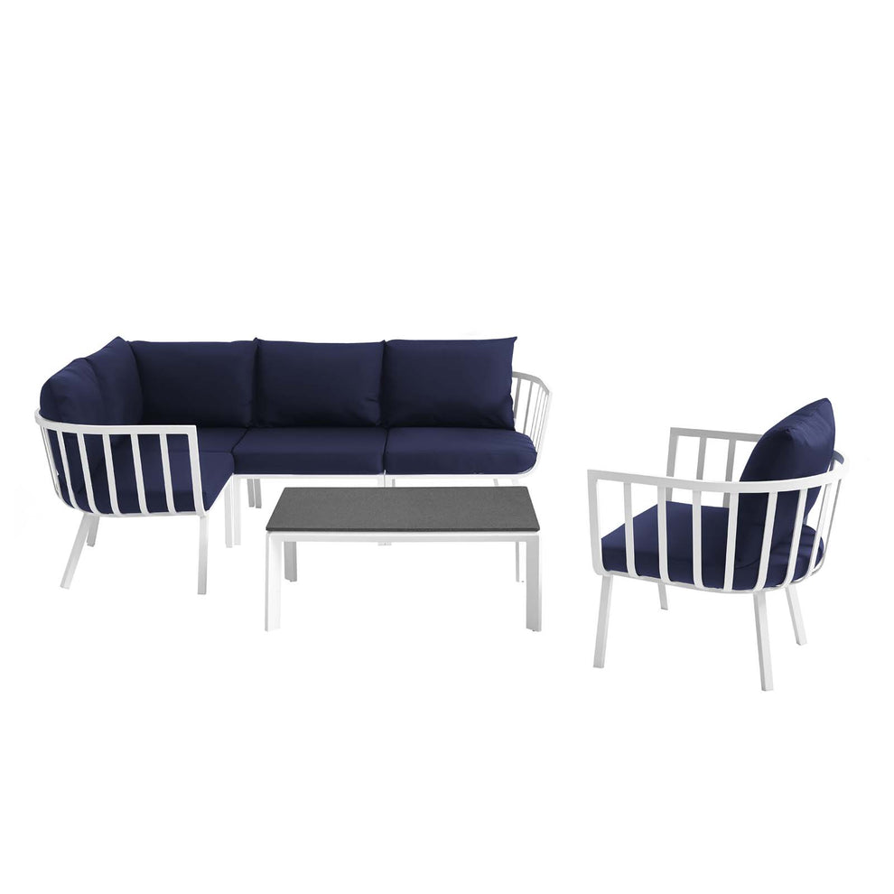 Riverside 6 Piece Outdoor Patio Aluminum Set By Modway - EEI-3795 | Outdoor Sofas, Loveseats & Sectionals | Modishstore - 16