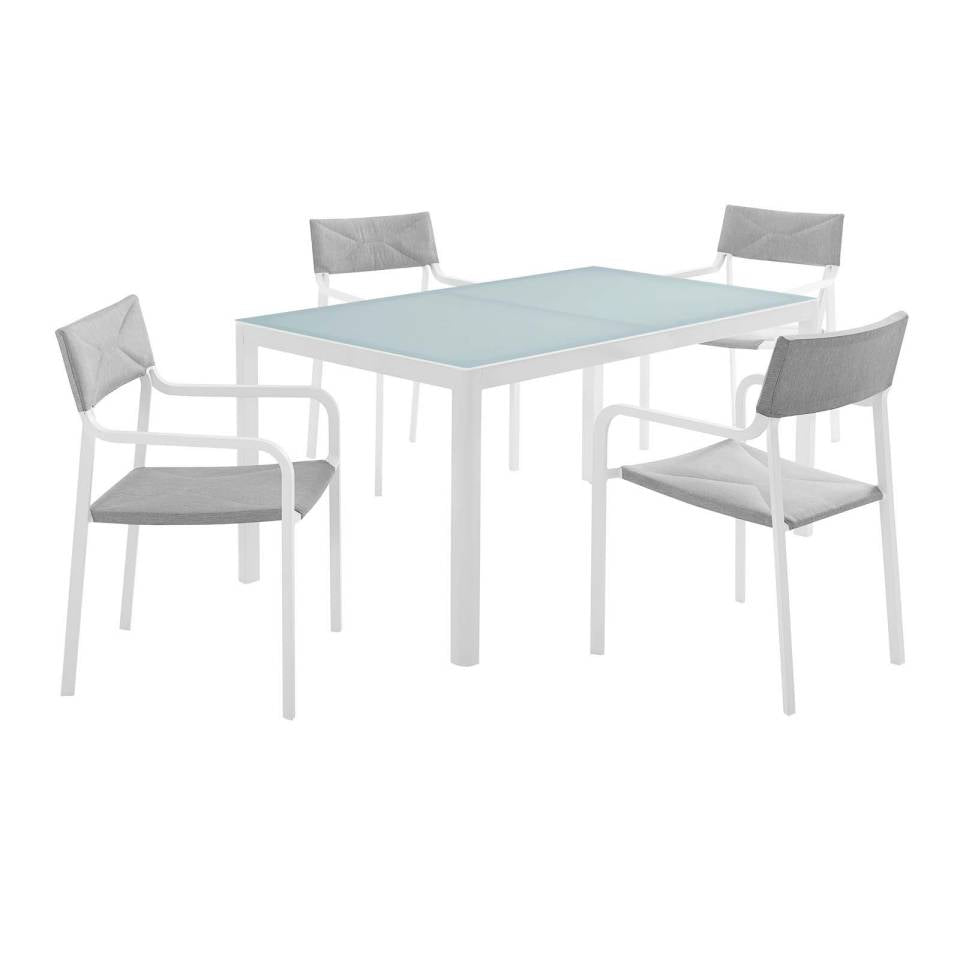 Modway Raleigh 5 Piece Outdoor Patio Aluminum Dining Set | Outdoor Dining Sets | Modishstore-2