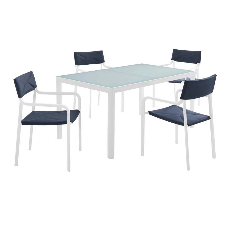 Modway Raleigh 5 Piece Outdoor Patio Aluminum Dining Set - EEI-3796 | Outdoor Dining Sets | Modishstore - 11