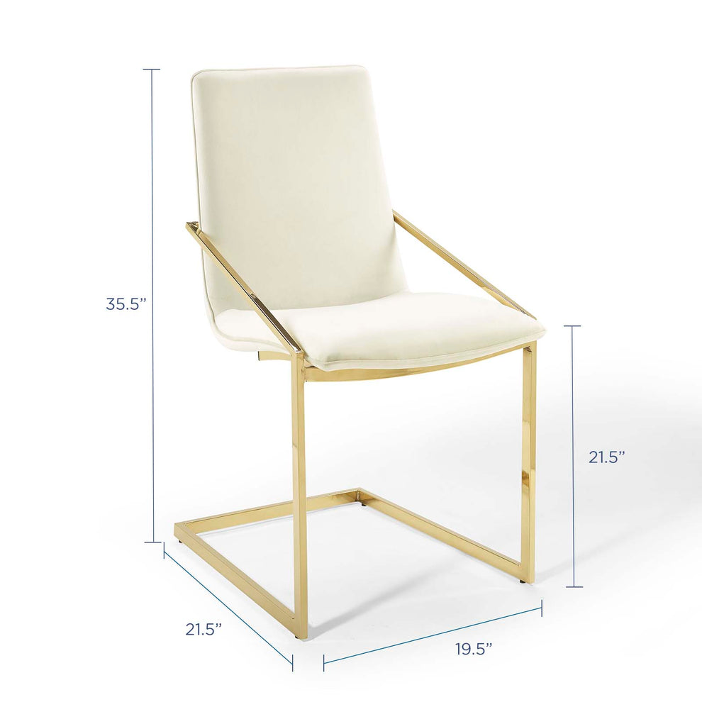 Modway Pitch Performance Velvet Dining Armchair - EEI-3799 | Dining Chairs | Modishstore - 15
