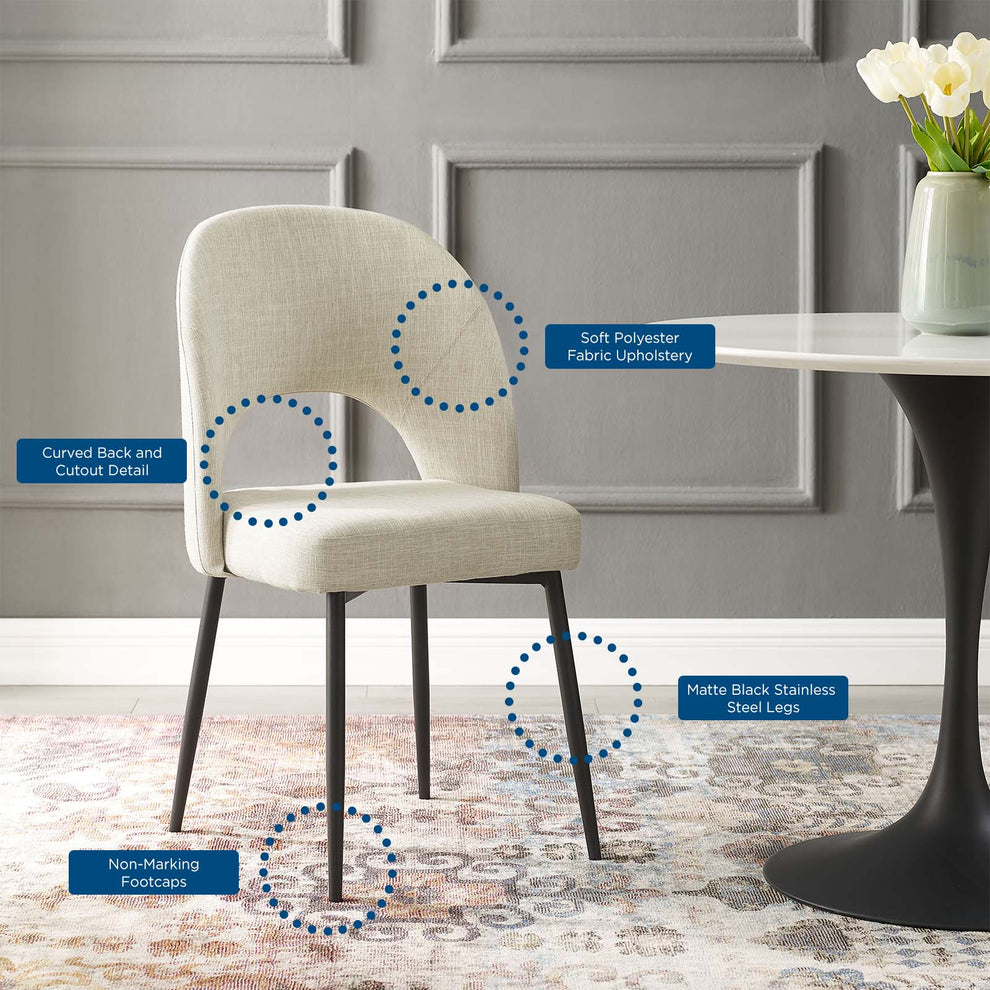 Modway Rouse Upholstered Fabric Dining Side Chair - EEI-3801 | Dining Chairs | Modishstore - 3