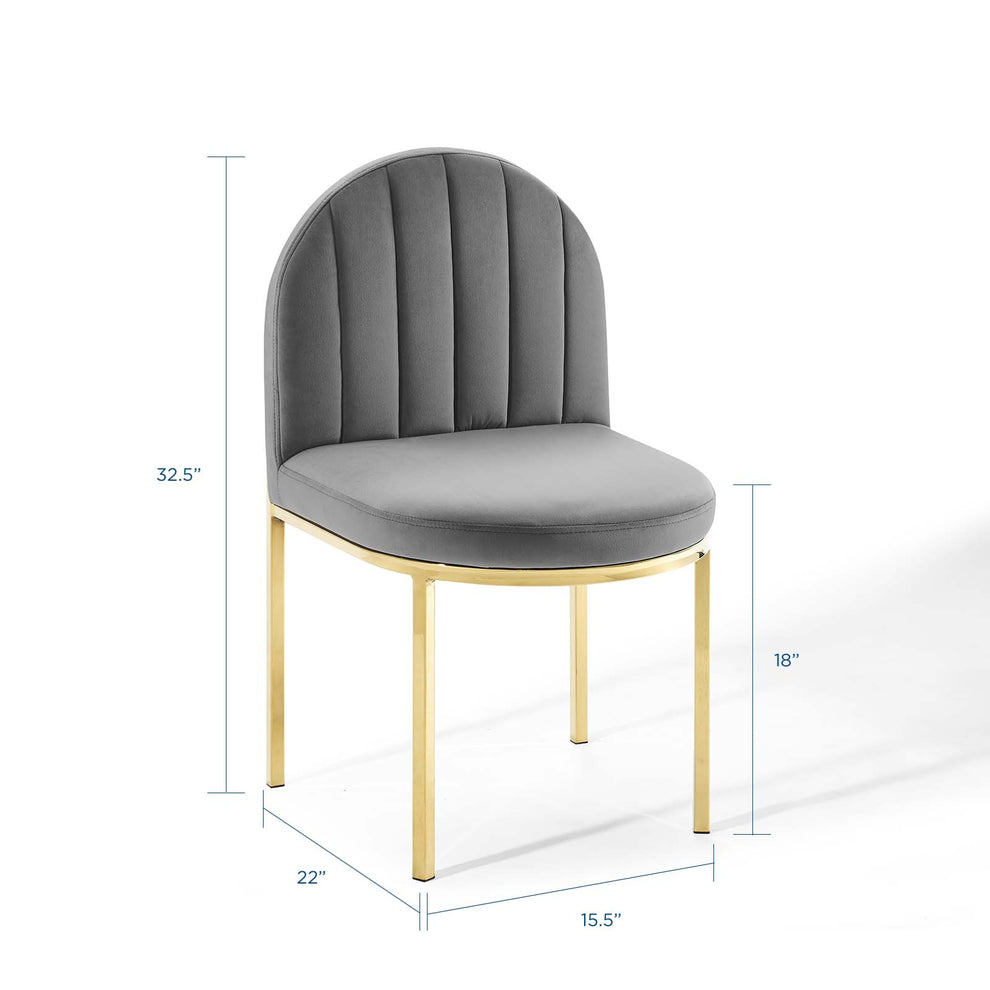 Modway Isla Channel Tufted Performance Velvet Dining Side Chair - EEI-3802 | Dining Chairs | Modishstore - 17