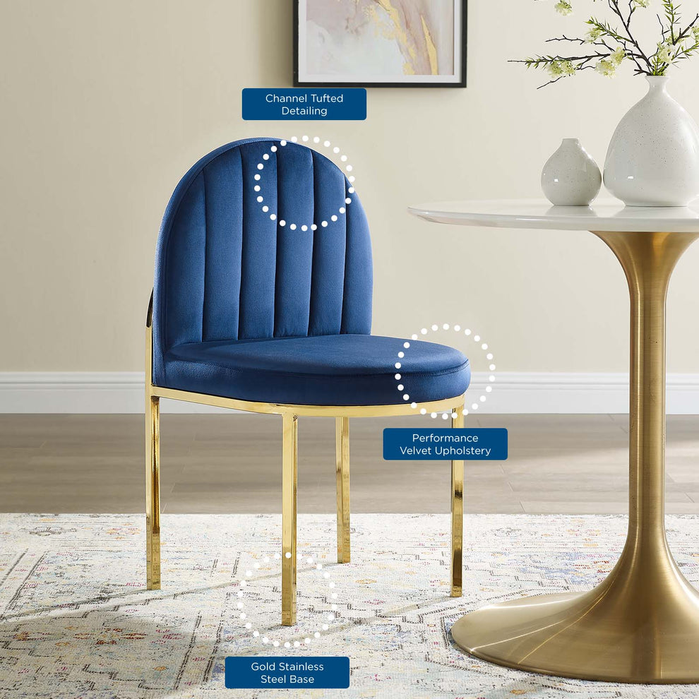 Modway Isla Channel Tufted Performance Velvet Dining Side Chair - EEI-3802 | Dining Chairs | Modishstore - 19