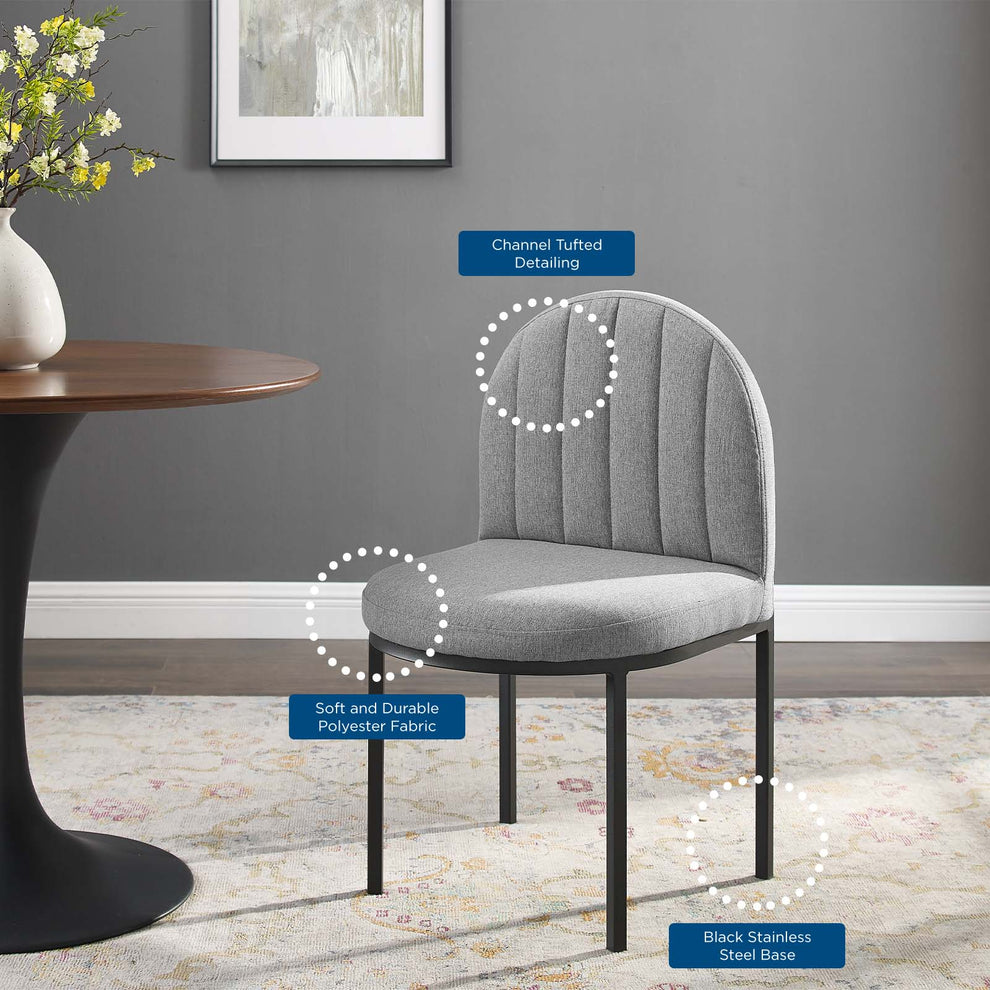 Modway Isla Channel Tufted Upholstered Fabric Dining Side Chair - EEI-3803 | Dining Chairs | Modishstore - 11