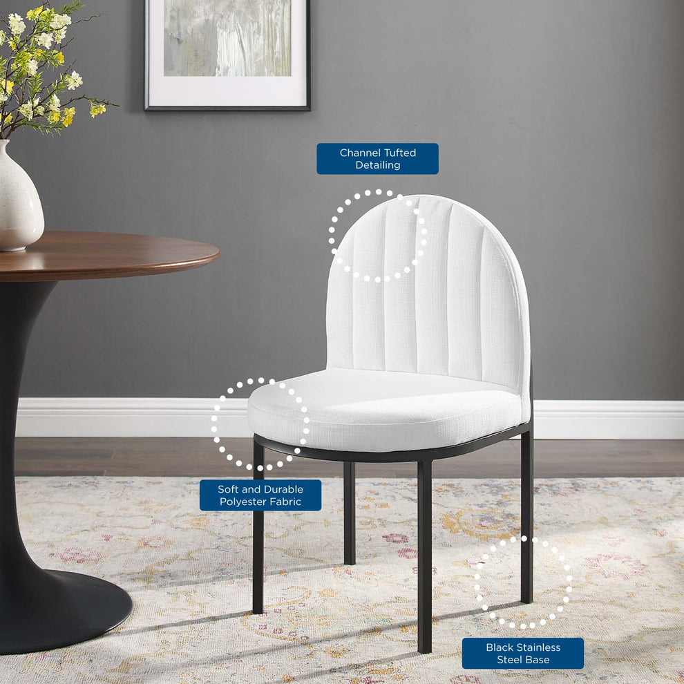 Modway Isla Channel Tufted Upholstered Fabric Dining Side Chair - EEI-3803 | Dining Chairs | Modishstore - 19