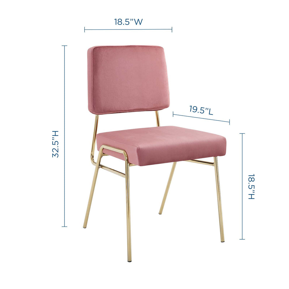 Modway Craft Performance Velvet Dining Side Chair - EEI-3804 | Dining Chairs | Modishstore - 9