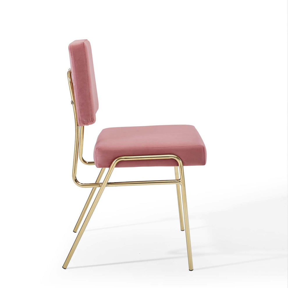 Modway Craft Performance Velvet Dining Side Chair - EEI-3804 | Dining Chairs | Modishstore - 4