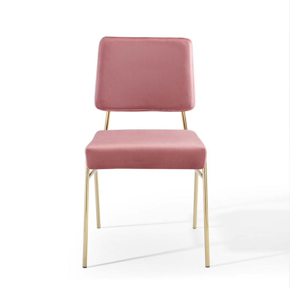 Modway Craft Performance Velvet Dining Side Chair - EEI-3804 | Dining Chairs | Modishstore - 3