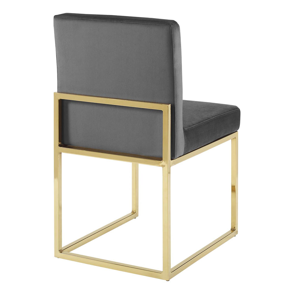 Modway Carriage Channel Tufted Sled Base Performance Velvet Dining Chair - EEI-3806 | Dining Chairs | Modishstore - 6