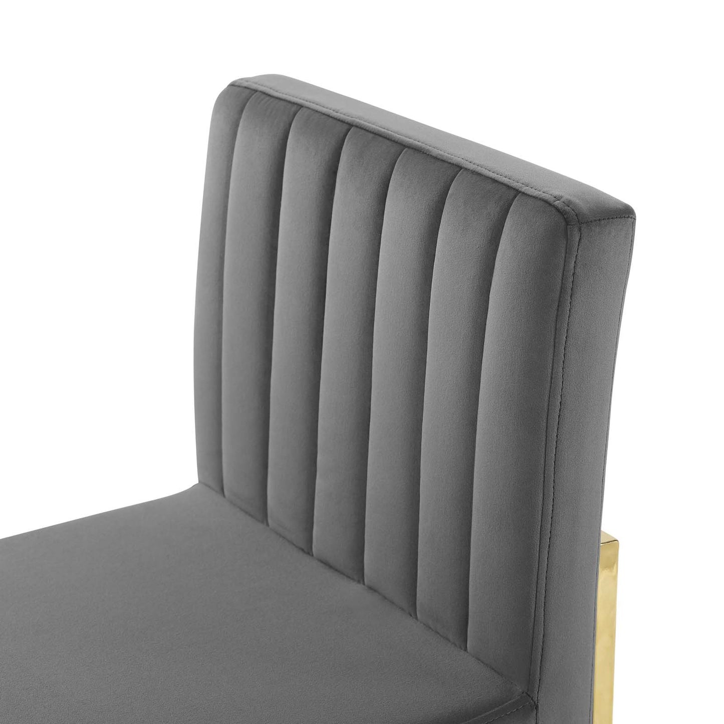 Modway Carriage Channel Tufted Sled Base Performance Velvet Dining Chair | Dining Chairs | Modishstore-2