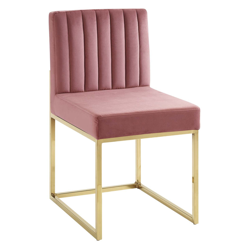 Modway Carriage Channel Tufted Sled Base Performance Velvet Dining Chair - EEI-3806 | Dining Chairs | Modishstore - 13