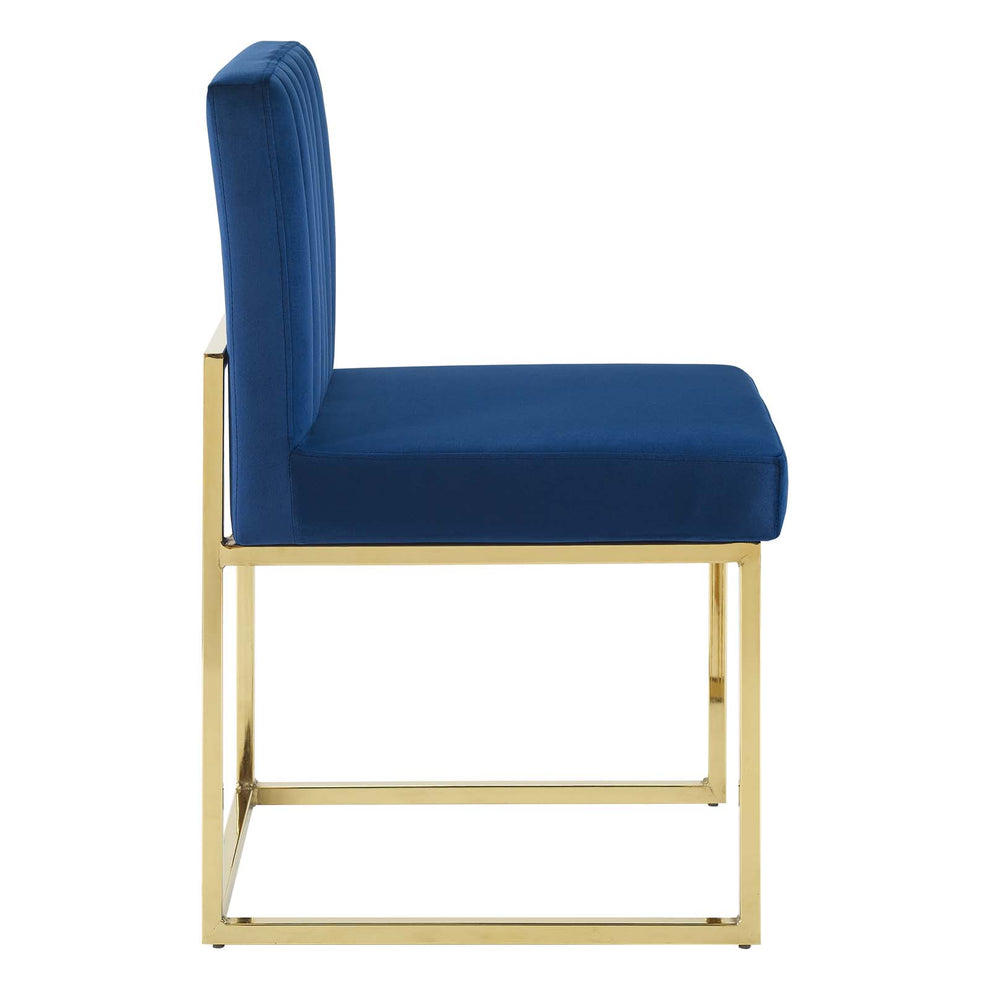 Modway Carriage Channel Tufted Sled Base Performance Velvet Dining Chair - EEI-3806 | Dining Chairs | Modishstore - 16