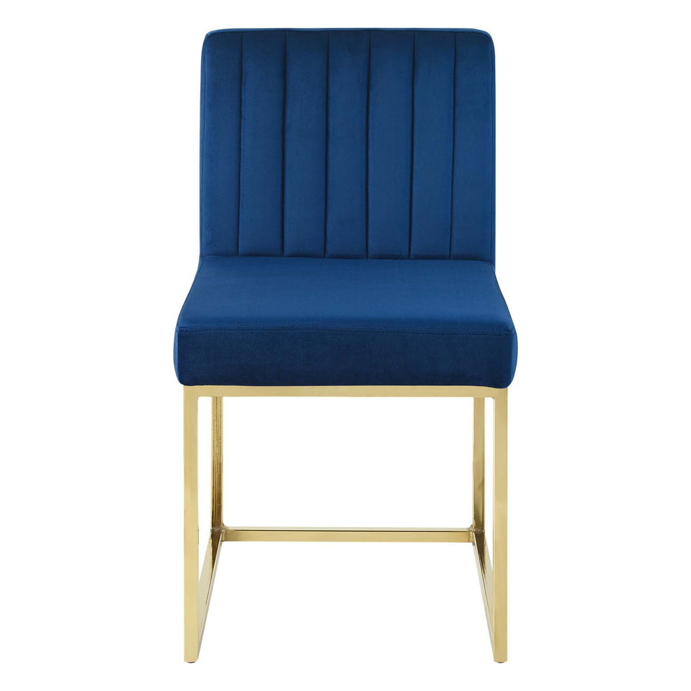 Modway Carriage Channel Tufted Sled Base Performance Velvet Dining Chair - EEI-3806 | Dining Chairs | Modishstore - 17