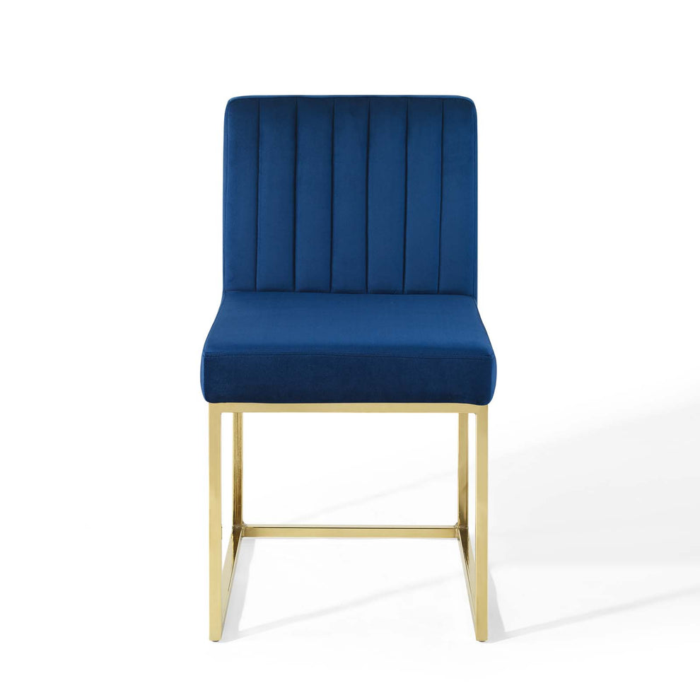 Modway Carriage Channel Tufted Sled Base Performance Velvet Dining Chair - EEI-3806 | Dining Chairs | Modishstore - 18