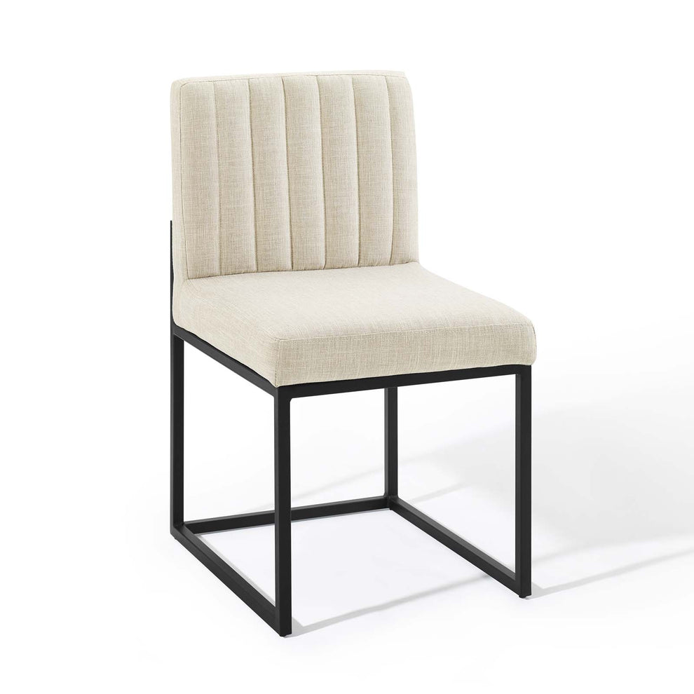 Modway Carriage Channel Tufted Sled Base Upholstered Fabric Dining Chair - EEI-3807 | Dining Chairs | Modishstore - 6