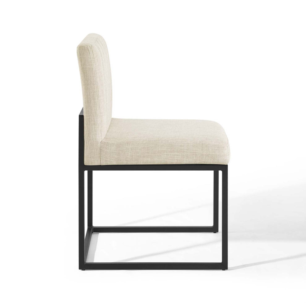 Modway Carriage Channel Tufted Sled Base Upholstered Fabric Dining Chair - EEI-3807 | Dining Chairs | Modishstore - 3