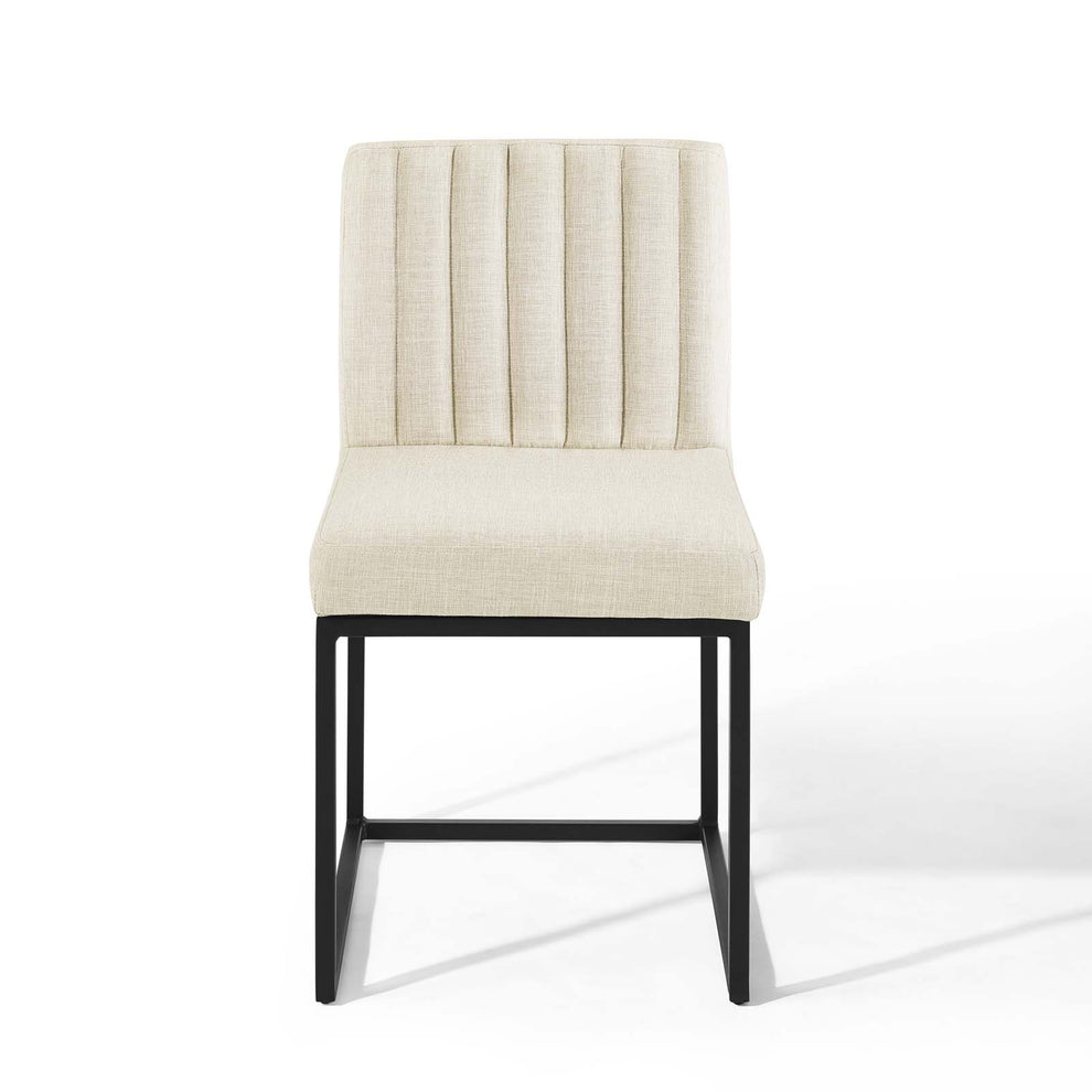 Modway Carriage Channel Tufted Sled Base Upholstered Fabric Dining Chair - EEI-3807 | Dining Chairs | Modishstore - 4