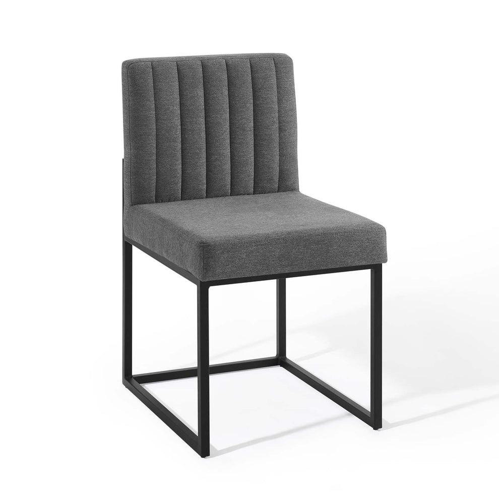 Modway Carriage Channel Tufted Sled Base Upholstered Fabric Dining Chair - EEI-3807 | Dining Chairs | Modishstore - 20