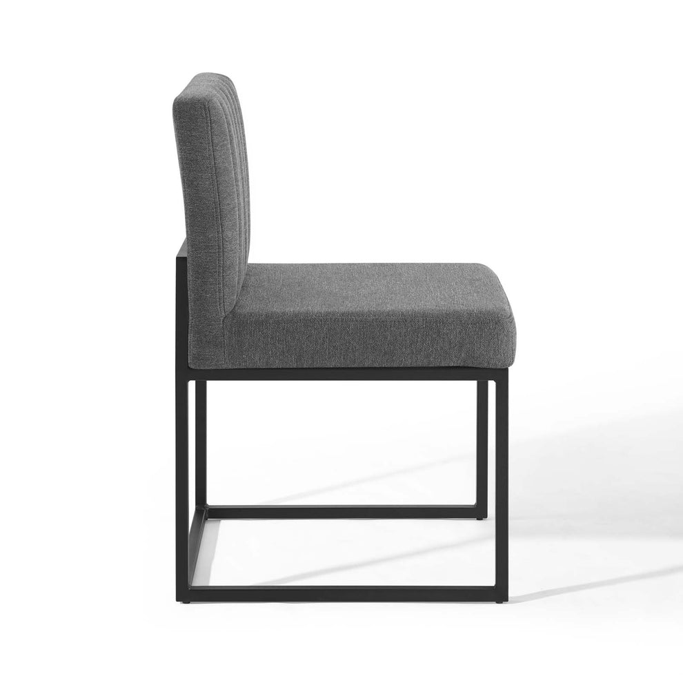 Modway Carriage Channel Tufted Sled Base Upholstered Fabric Dining Chair - EEI-3807 | Dining Chairs | Modishstore - 11