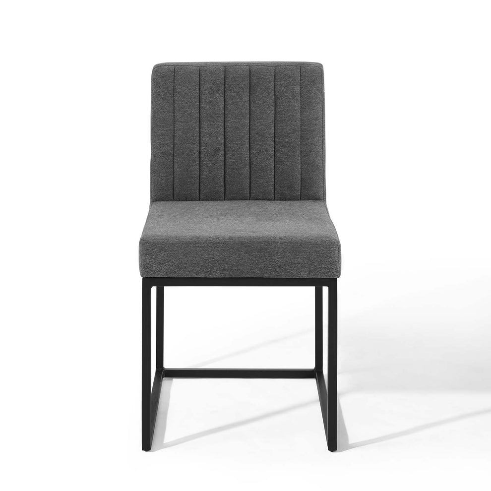 Modway Carriage Channel Tufted Sled Base Upholstered Fabric Dining Chair - EEI-3807 | Dining Chairs | Modishstore - 14