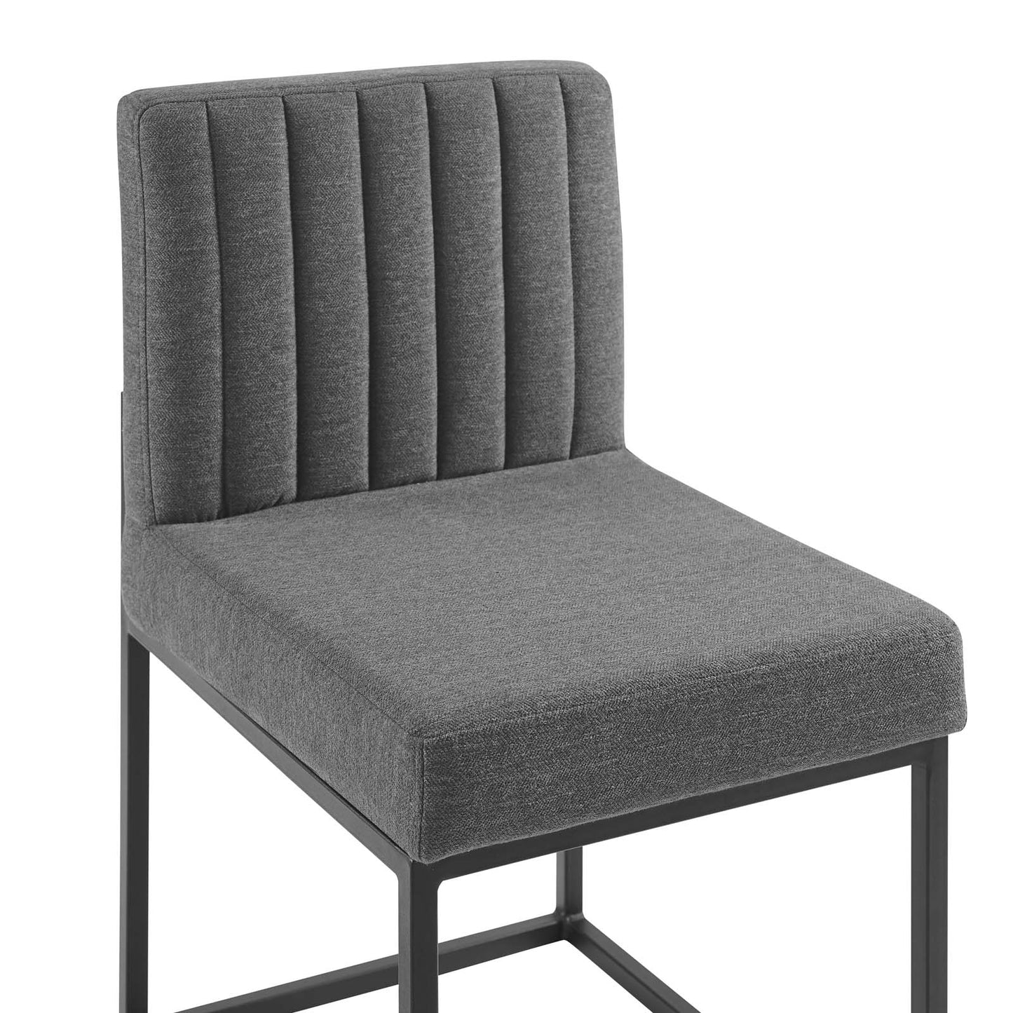 Modway Carriage Channel Tufted Sled Base Upholstered Fabric Dining Chair | Dining Chairs | Modishstore-10