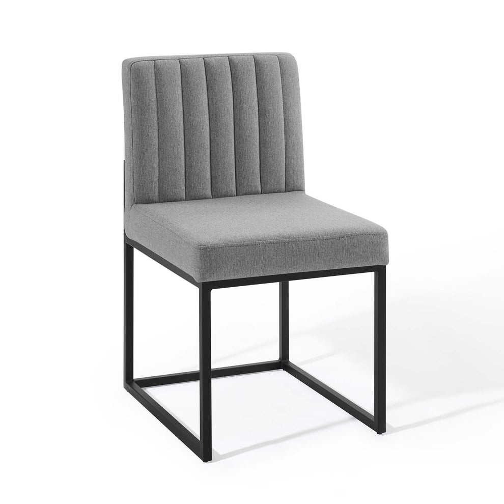 Modway Carriage Channel Tufted Sled Base Upholstered Fabric Dining Chair - EEI-3807 | Dining Chairs | Modishstore - 21