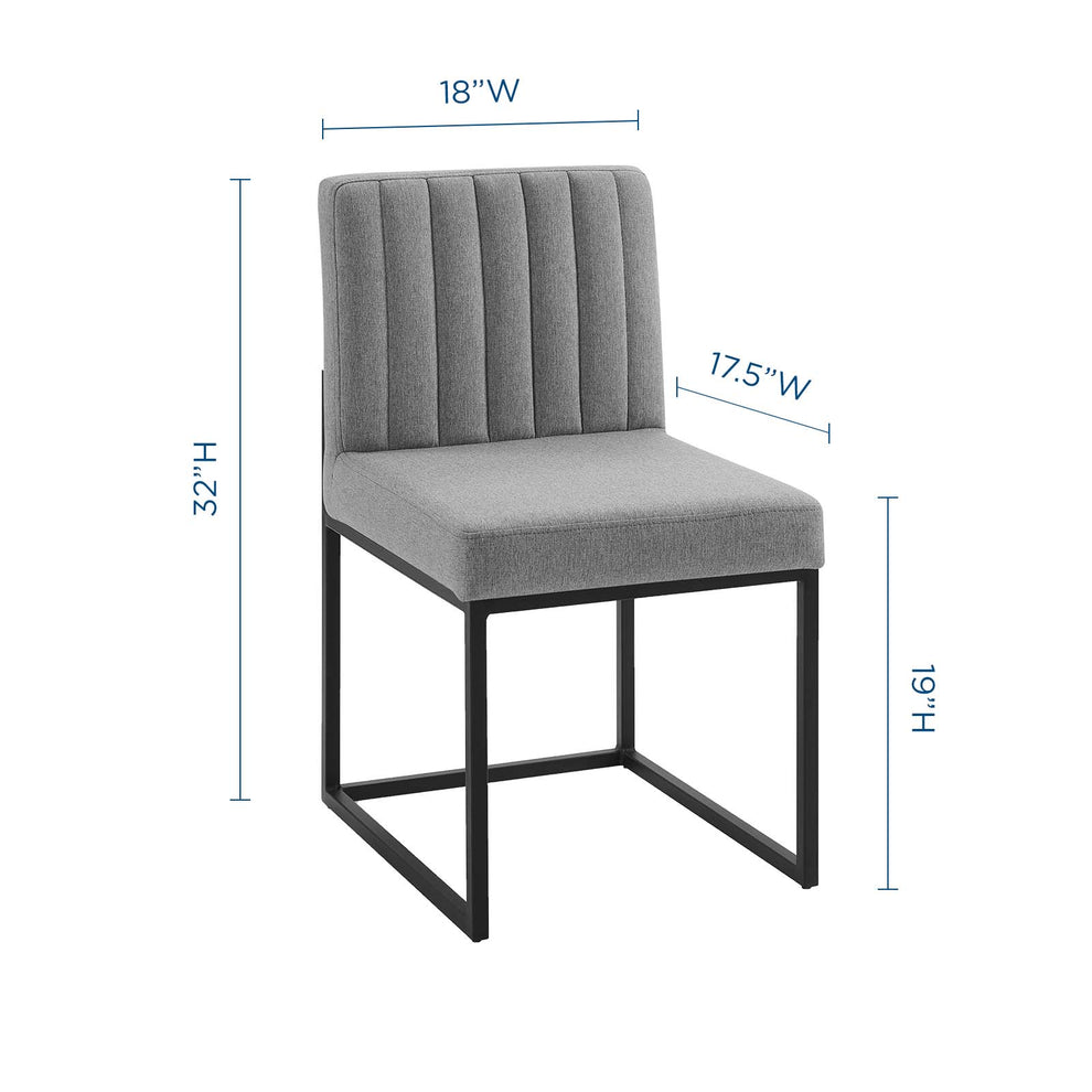 Modway Carriage Channel Tufted Sled Base Upholstered Fabric Dining Chair - EEI-3807 | Dining Chairs | Modishstore - 24