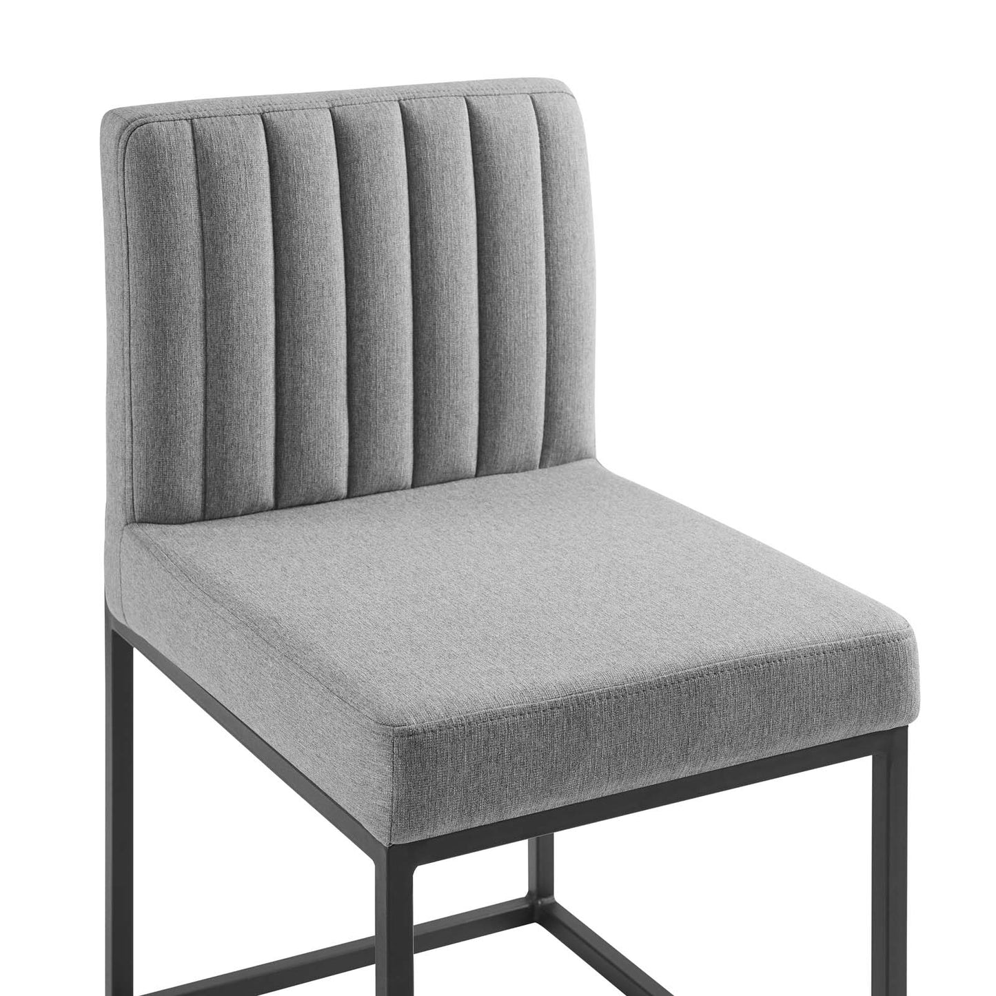 Modway Carriage Channel Tufted Sled Base Upholstered Fabric Dining Chair | Dining Chairs | Modishstore-9