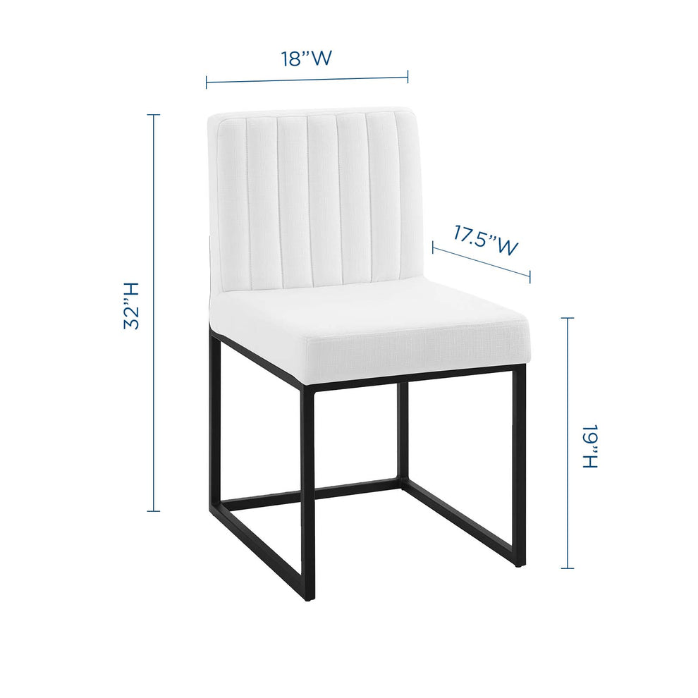 Modway Carriage Channel Tufted Sled Base Upholstered Fabric Dining Chair - EEI-3807 | Dining Chairs | Modishstore - 25