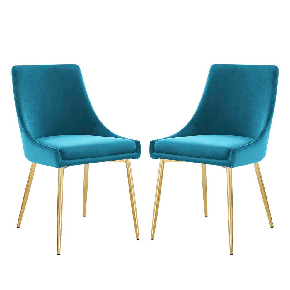 Modway Viscount Performance Velvet Dining Chairs - Set of 2 - EEI-3808 | Dining Chairs | Modishstore - 53
