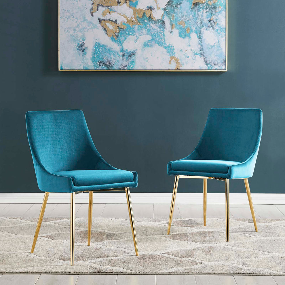 Modway Viscount Performance Velvet Dining Chairs - Set of 2 - EEI-3808 | Dining Chairs | Modishstore - 16