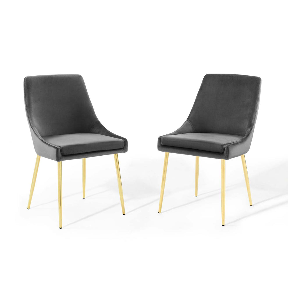 Modway Viscount Performance Velvet Dining Chairs - Set of 2 - EEI-3808 | Dining Chairs | Modishstore - 72