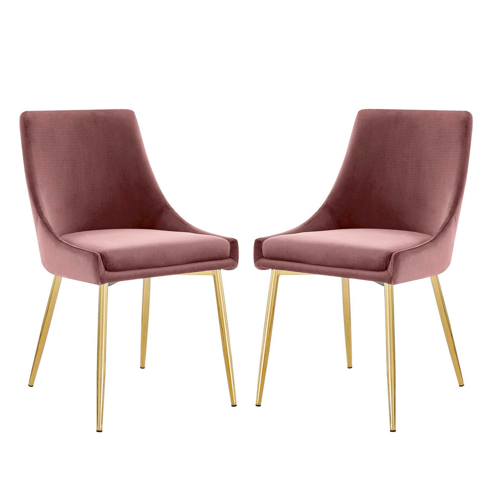 Modway Viscount Performance Velvet Dining Chairs - Set of 2 - EEI-3808 | Dining Chairs | Modishstore - 55