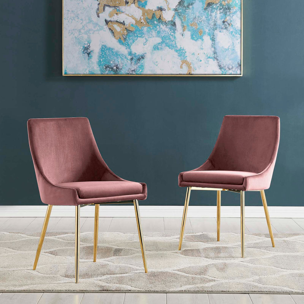 Modway Viscount Performance Velvet Dining Chairs - Set of 2 - EEI-3808 | Dining Chairs | Modishstore - 17