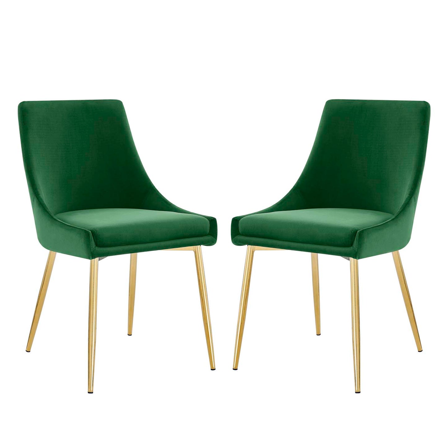 Modway Viscount Performance Velvet Dining Chairs - Set of 2 | Dining Chairs | Modishstore-57