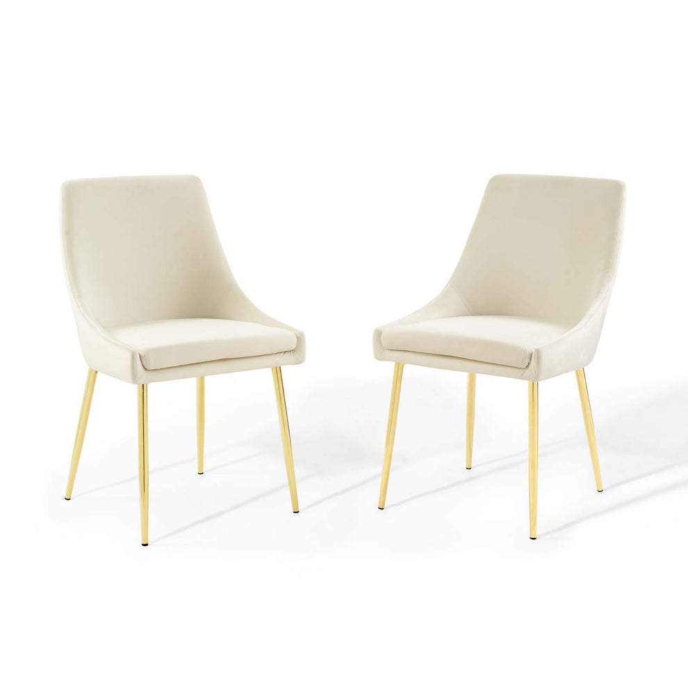 Modway Viscount Performance Velvet Dining Chairs - Set of 2 - EEI-3808 | Dining Chairs | Modishstore - 73
