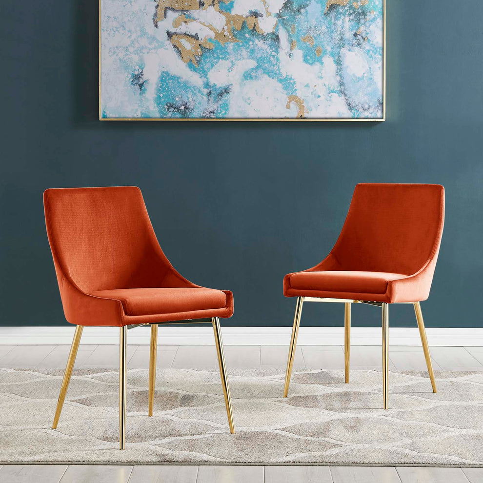 Modway Viscount Performance Velvet Dining Chairs - Set of 2 - EEI-3808 | Dining Chairs | Modishstore - 20