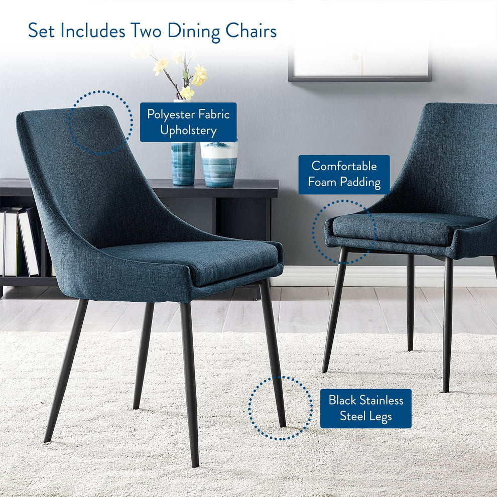 Modway Viscount Upholstered Fabric Dining Chairs - Set of 2 - EEI-3809 Polyester Fabric Upholstery Dense Foam Padding 33.5 inch height Dining Chair | Dining Chairs | Modishstore - 48