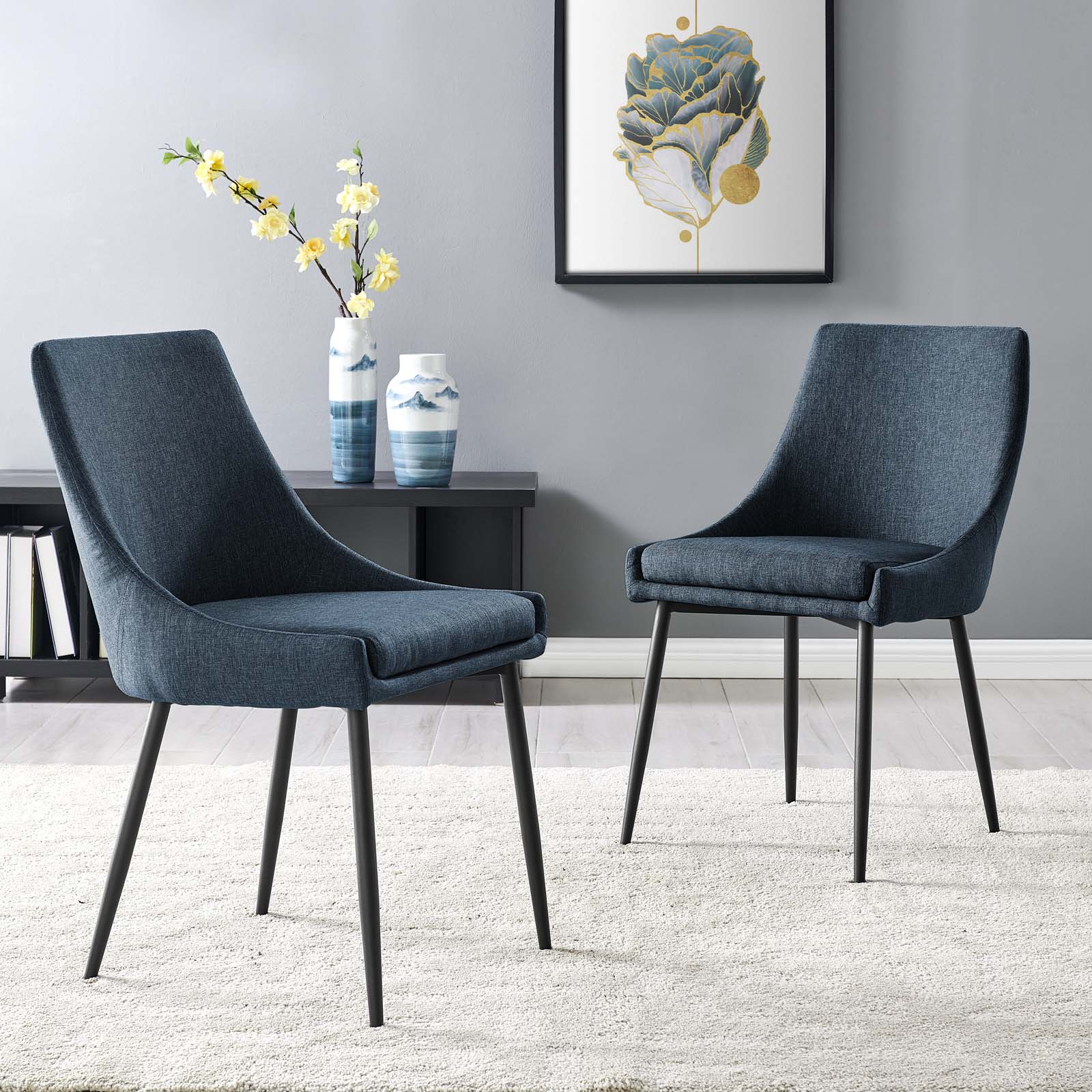 Modway Viscount Upholstered Fabric Dining Chairs - Set of 2 | Dining Chairs | Modishstore-31