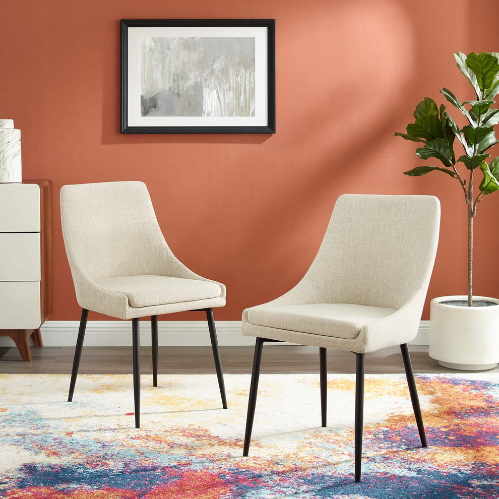 Modway Viscount Upholstered Fabric Dining Chairs - Set of 2 - EEI-3809 Polyester Fabric Upholstery Dense Foam Padding 33.5 inch height Dining Chair | Dining Chairs | Modishstore - 1