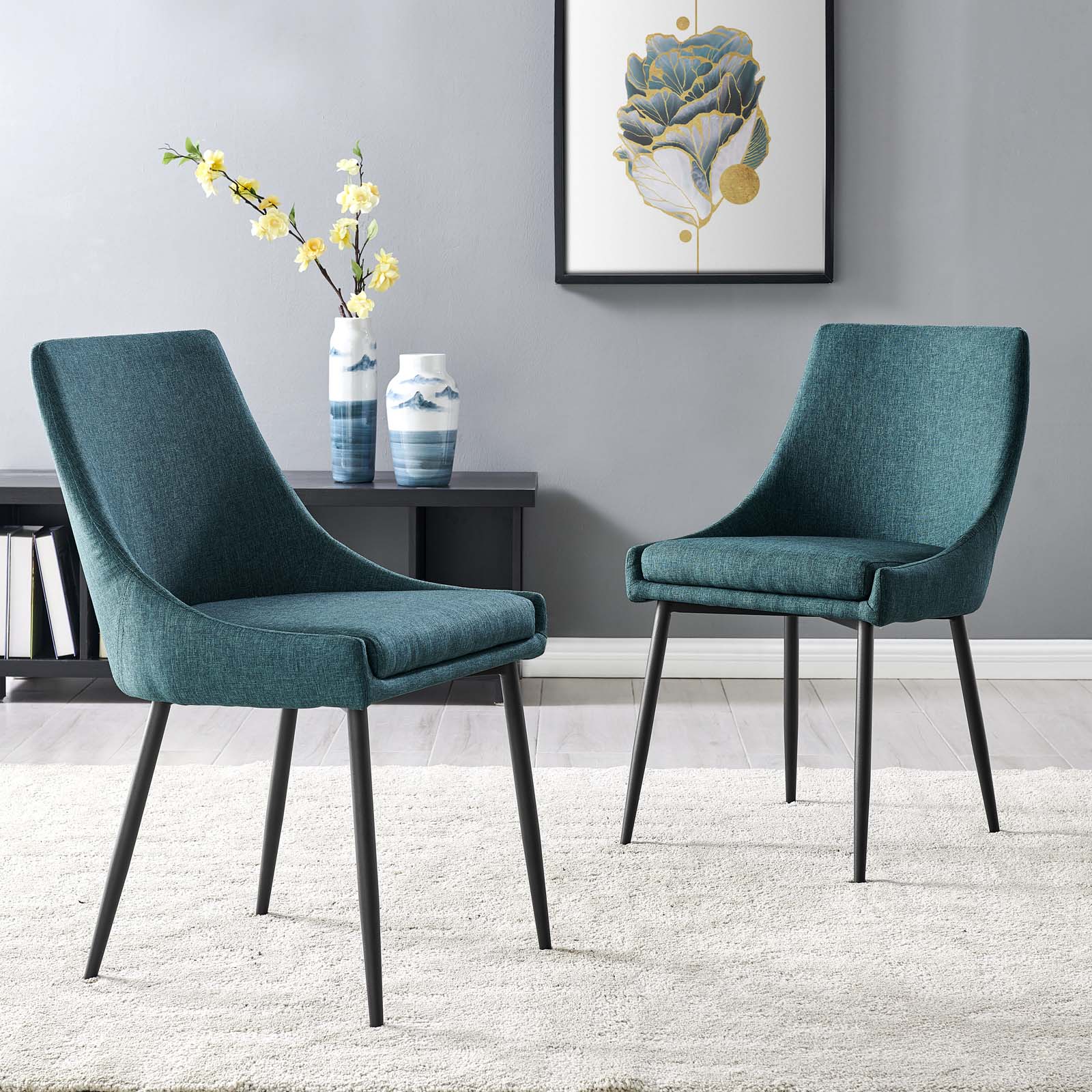 Modway Viscount Upholstered Fabric Dining Chairs - Set of 2 | Dining Chairs | Modishstore-32
