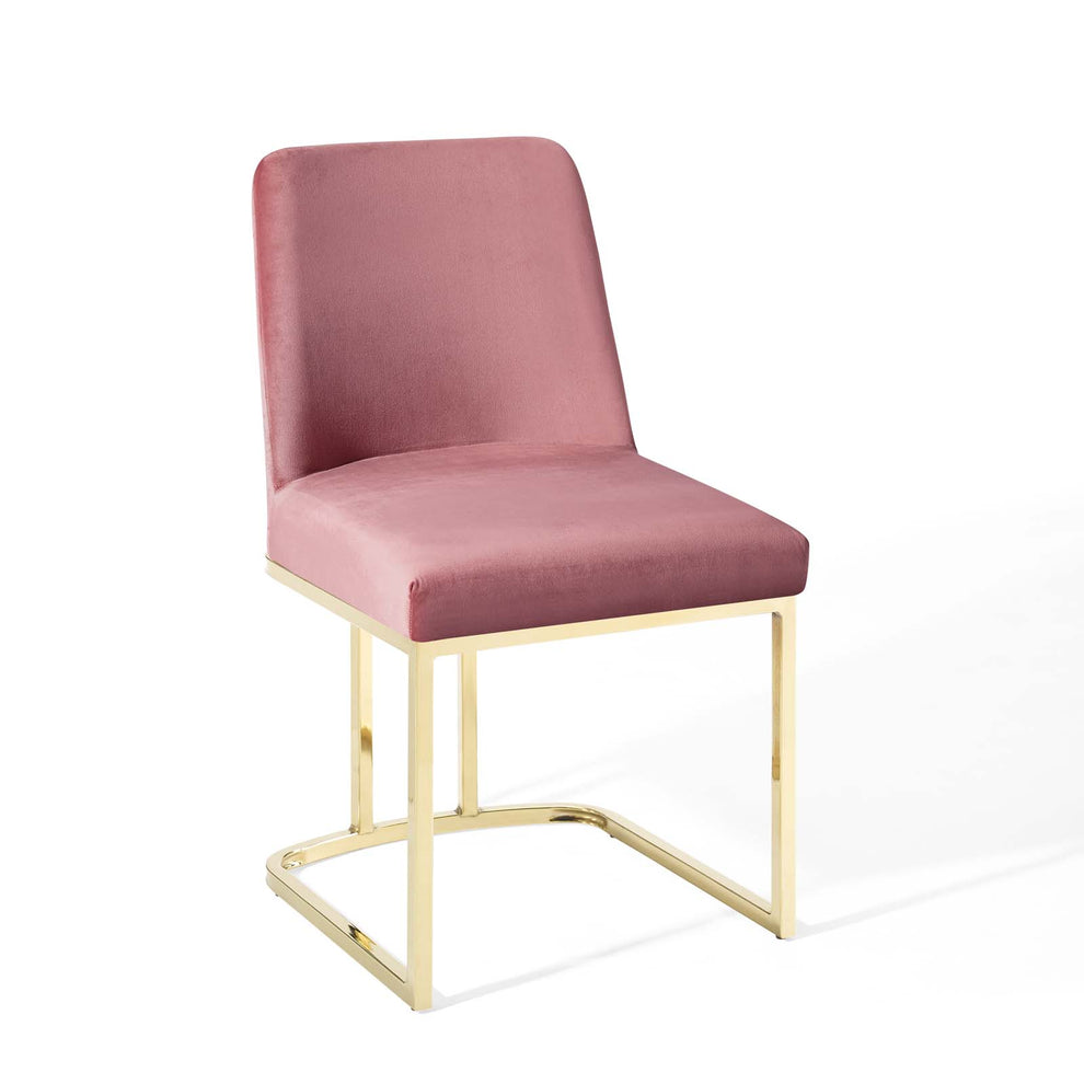 Modway Amplify Sled Base Performance Velvet Dining Side Chair - EEI-3810 | Dining Chairs | Modishstore - 6
