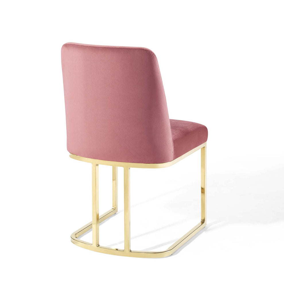 Modway Amplify Sled Base Performance Velvet Dining Side Chair - EEI-3810 | Dining Chairs | Modishstore - 5