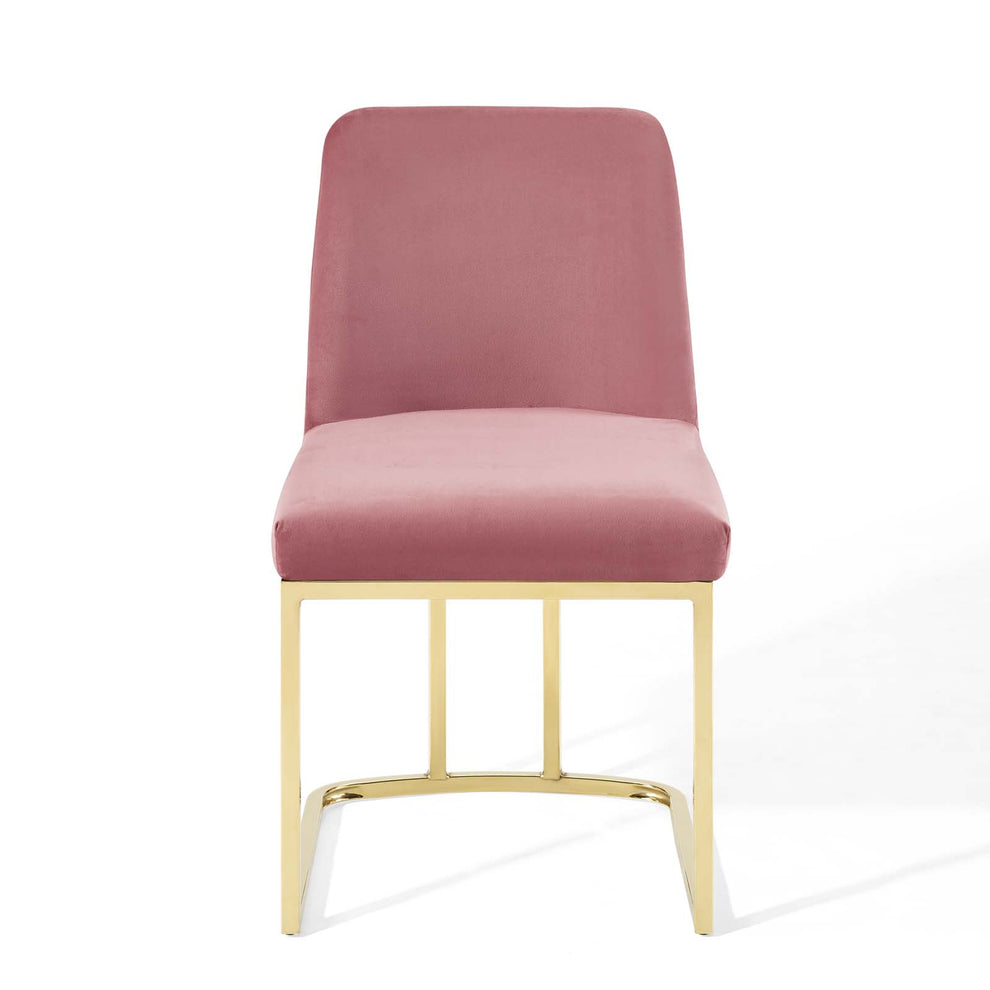Modway Amplify Sled Base Performance Velvet Dining Side Chair - EEI-3810 | Dining Chairs | Modishstore - 4