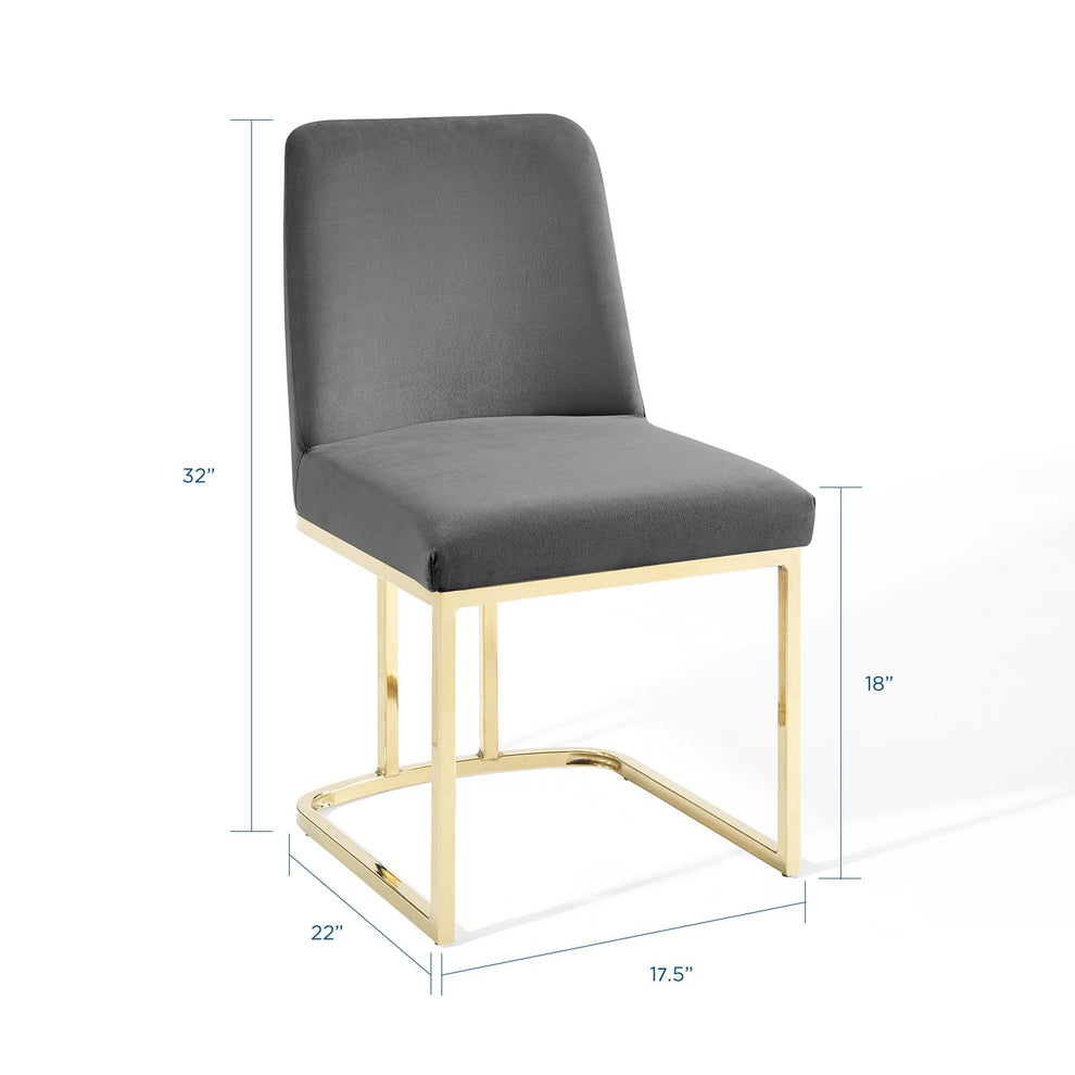 Modway Amplify Sled Base Performance Velvet Dining Side Chair - EEI-3810 | Dining Chairs | Modishstore - 15