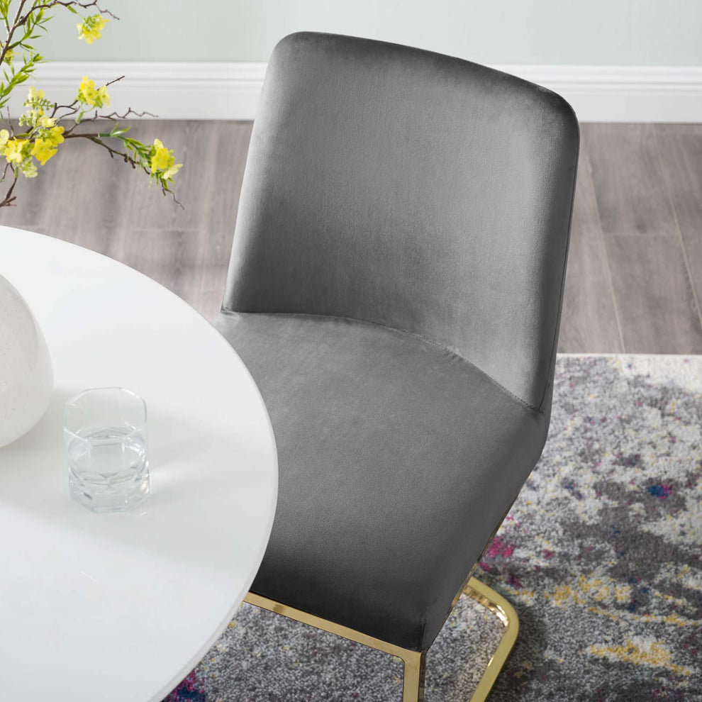 Modway Amplify Sled Base Performance Velvet Dining Side Chair - EEI-3810 | Dining Chairs | Modishstore - 16
