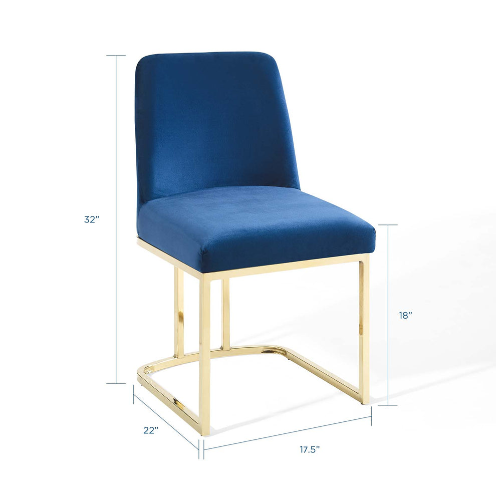 Modway Amplify Sled Base Performance Velvet Dining Side Chair - EEI-3810 | Dining Chairs | Modishstore - 23