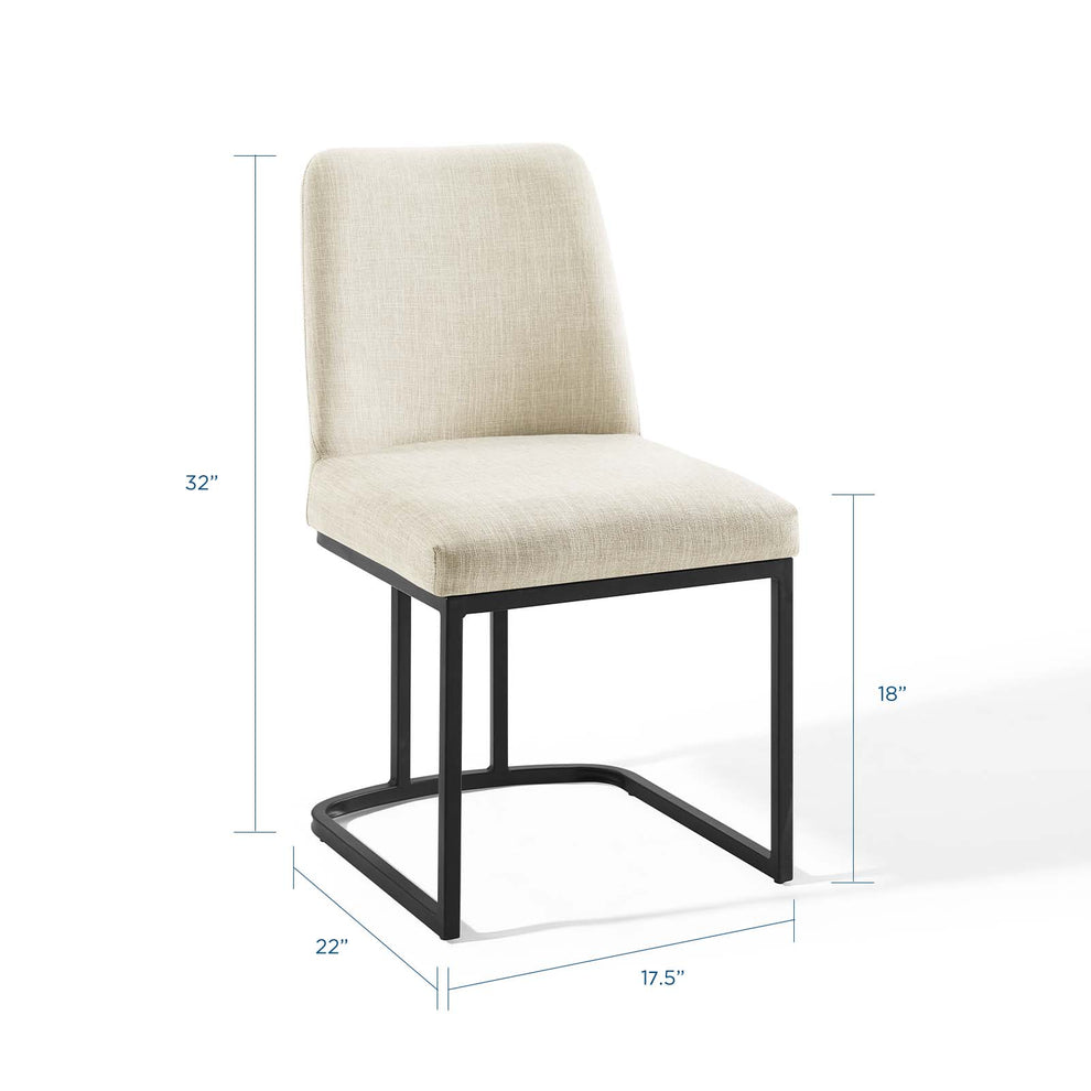 Modway Amplify Sled Base Upholstered Fabric Dining Side Chair - EEI-3811 | Dining Chairs | Modishstore - 9