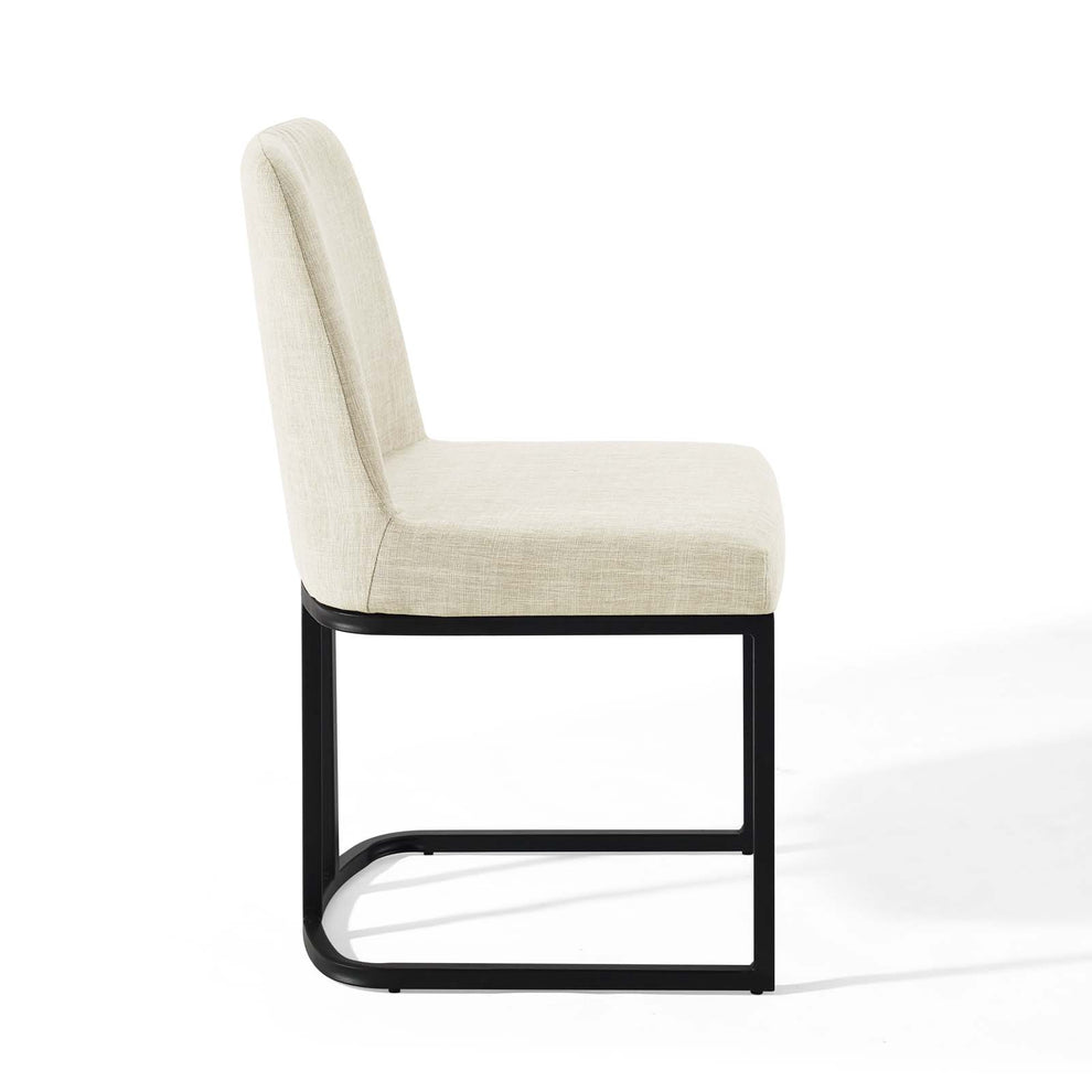 Modway Amplify Sled Base Upholstered Fabric Dining Side Chair - EEI-3811 | Dining Chairs | Modishstore - 4