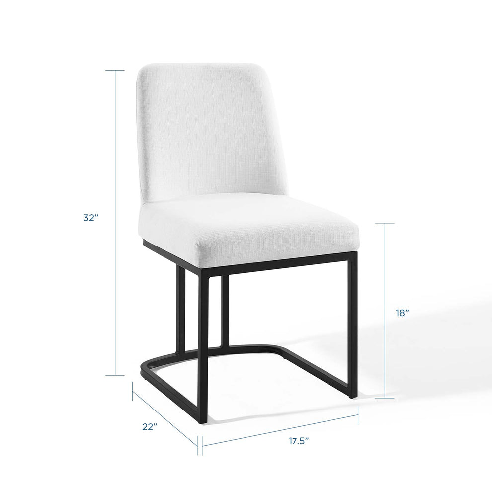 Modway Amplify Sled Base Upholstered Fabric Dining Side Chair - EEI-3811 | Dining Chairs | Modishstore - 32